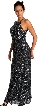 Fully Beaded Round Necked Formal Dress