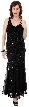 Spaghetti Strapped & Flared Formal Evening Dress