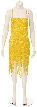 Fully Beaded Spaghetti Strap Sequined Formal Dress — in Yellow