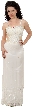 Thin Strapped Full Length Formal Party Dress