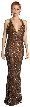 V-Top Fully Beaded Formal Dress
