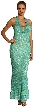 Halter Neck Low Back Sequined Formal Dress