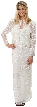 Floral Spaghetti Beaded Evening Dress with Jacket