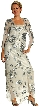 Mettalic Leafy Formal Mother of the Bride Dress with Jacket