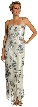 Mettalic Leafy Formal Mother of the Bride Dress with Jacket — without Jacket