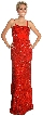 Shimmer Spaghetti Strap Formal Dress with Brooch