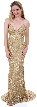 Criss-Crossed Sparkling Beaded Formal Prom Dress