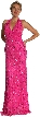 Halter-Neck Formal Prom Dress with Bare Back — in Fuchsia