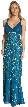Deep V-Neck Crossed Back Sequined Long Formal Prom Dress