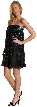 Cocktail High Waist Bubble Dress — in Black
