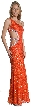 Single Shoulder Beaded Prom Dress — side view