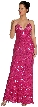 Swirled Design Bodice Formal Prom Dress — in Fuchsia