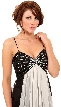 Two Tone Butterfly Top Formal Party Dress — in closeup
