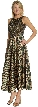 Formal Dress with Free Flowing Checkered Skirt