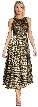 Formal Dress with Free Flowing Checkered Skirt — in alternative view