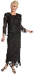 Laced and Beaded Two Piece Formal Dress