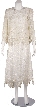 Laced and Beaded Two Piece Formal Dress — in Ivory