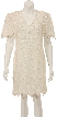 Tea Length Cotter Edge Formal Dress