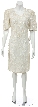 Short Half Sleeves Lace Cocktail Dress with Pearls
