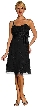 Empire Cut & Glittered Short Cocktail Dress — in Black