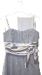 Empire Cut & Glittered Short Cocktail Dress — in Silver