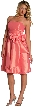 Spaghetti Strapped Short Bow Cocktail Dress