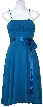 Tea Length Ribbon Party Dress — in Still Blue color