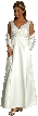 Empire Cut Overlap Back Bow Dress — in White color