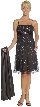 Empire Cut & Glittered Short Cocktail Dress