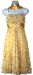 Empire Cut & Glittered Short Cocktail Dress — in Gold color