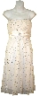 Empire Cut & Glittered Short Cocktail Dress — in White color