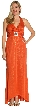 Halter Neck Formal Dress with Front Brooch
