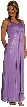 Empire Cut Round Neck Formal Dress with Shirred Sash