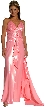 Spaghetti Formal Dress with Front Sash