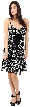 Boxy Floral Pattern Sequin Cocktail Dress