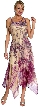 Asymmetric Floral Beaded Cocktail Dress — in Purple