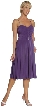 Spaghetti Strap Party Cocktail Dress — in Purple