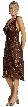 Halter Neck Knee Length Sequined Cocktail Dress — in alternative view