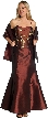 Embroidered Bodice Spaghetti Strap Formal Evening Dress