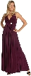 Halter Neck Empire Cut Formal Dress with Bow