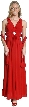 Criss-Cross Brooched Long Formal Bridesmaid Dress