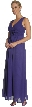Flower Applique Empire Prom Dress
