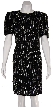 Round Neck Floral Sequined Cocktail Dress with Keyhole