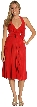 Halter Neck Pleated Party Dress