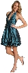 Halter Neck Short Bubble Party Dress in Taffeta — in alternative