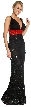 Roman Inspired Empire Cut Beaded Formal Prom Gown — in alternative view