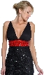 Roman Inspired Empire Cut Beaded Formal Prom Gown — in closeup