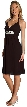 Halter Neck Rhinestones Belt Short Party Dress — in Black