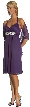 Halter Neck Rhinestones Belt Short Party Dress — in Purple