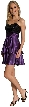 Sequined & Ribbon Bow Short Party Dress